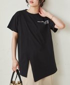 【ラナン/Ranan】のRanan/ロゴプリントアシメチュニックTシャツ 人気、トレンドファッション・服の通販 founy(ファニー) ファッション Fashion レディースファッション Fashion for Women トップス・カットソー Cut & Sew Tops シャツ・ブラウス・オフィスカジュアル Elegant Blouses & Button-Ups ロングTシャツ・Tシャツ Longline T-Shirts & Tees おすすめ Recommended / Our Picks カットソー Cut and Sewn Top コンパクト Compact, Small Size スタイリッシュ Stylish, Fashionable フレア Flare, Flared プリント Print, Printed Pattern ボトム Bottoms, Lower Wear ポケット Pocket, Pocket Detail 夏 Summer thumbnail ブラック|ID: prp329100004696188 ipo3291000000034011489