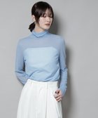 【ナノ ユニバース/nano universe】の梨地シアータートルカットトップス ブルー|ID:prp329100004696201