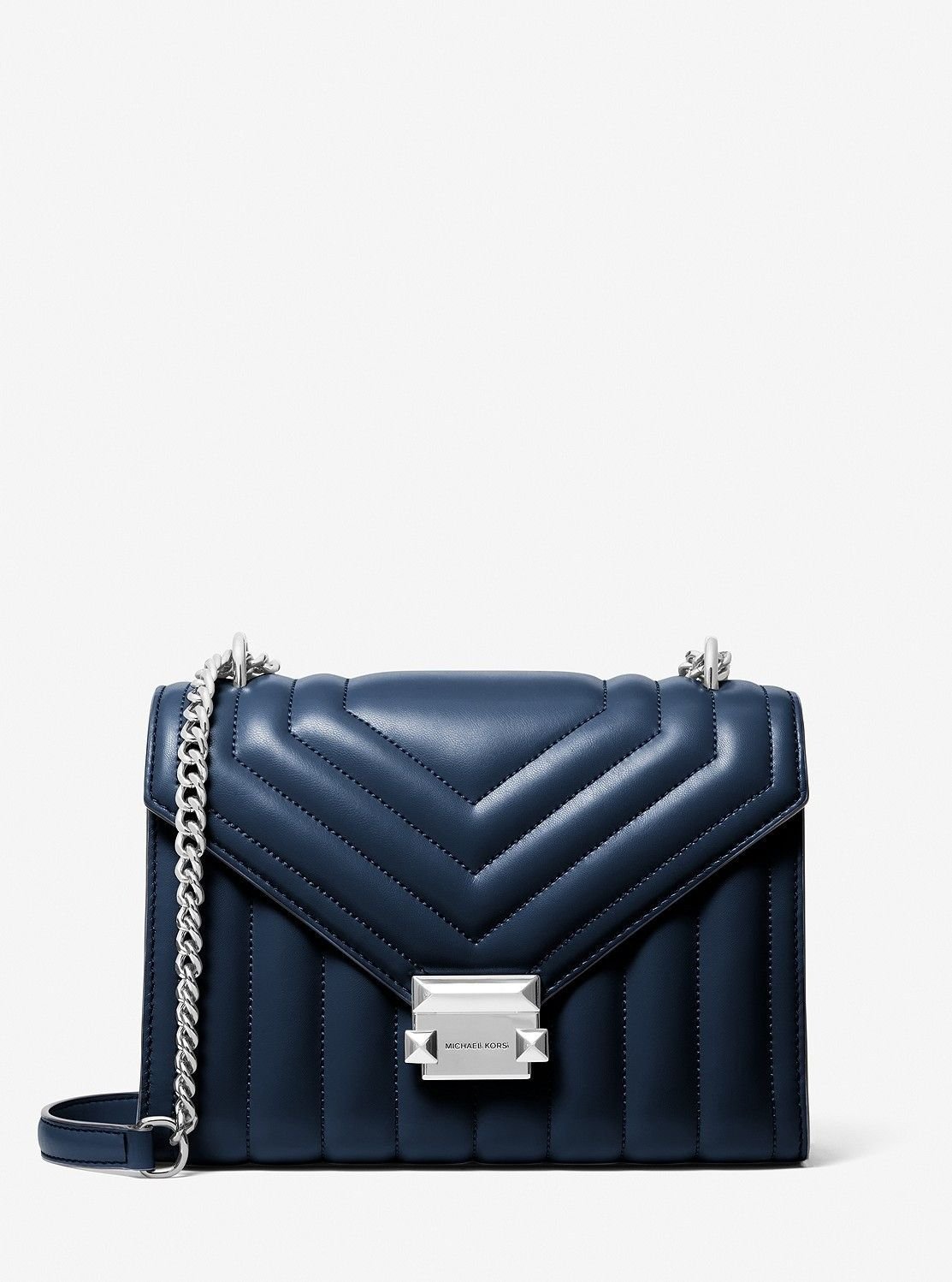 【マイケルコース/MICHAEL KORS】のWHITNEY フラップ チェーン ショルダー ミディアム マイケルコース インテリア・キッズ・メンズ・レディースファッション・服の通販 founy(ファニー) 　ファッション　Fashion　レディースファッション　Fashion for Women　コレクション　Collection, Seasonal Line　ショルダー　Shoulder, Shoulder Strap　チェーン　Chain, Chain Strap　フラップ　Flap, Flap Pocket　ラグジュアリー　Luxury, Elegant　BLUE|ID: prp329100004696213 ipo3291000000033913210