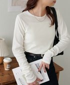 【ディスコート/Discoat】の【WEB限定】リブシアーロングスリーブ オフホワイト|ID: prp329100004696326 ipo3291000000034467734