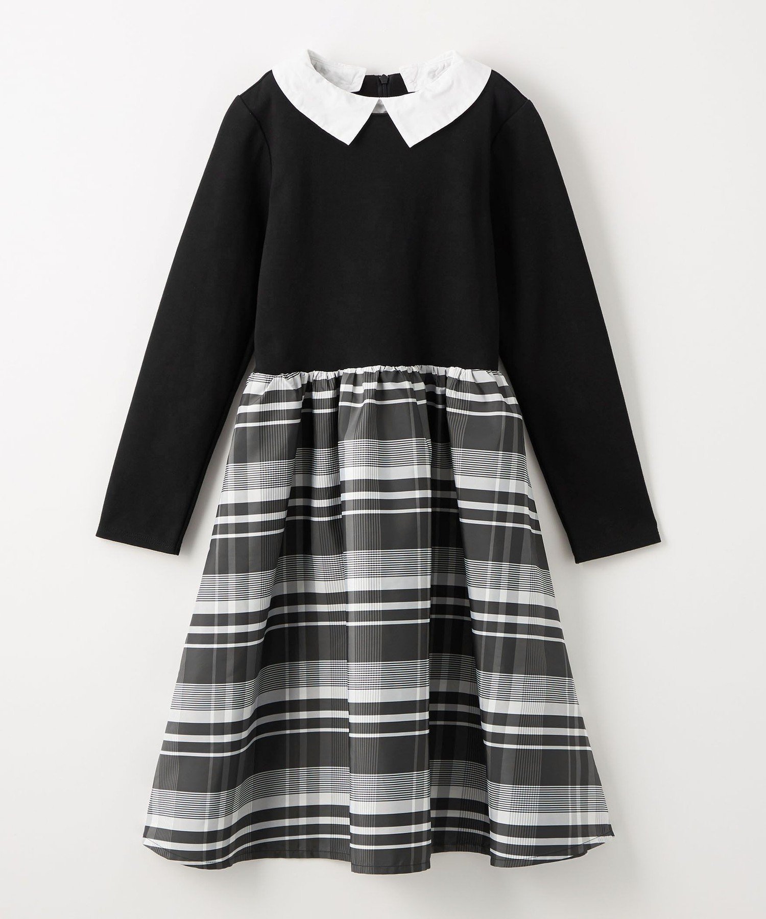 【ユナイテッドアローズ/UNITED ARROWS / KIDS】のTJ ポンチ*チェックタフタ 襟付きワンピース 140cm-160cm インテリア・キッズ・メンズ・レディースファッション・服の通販 founy(ファニー) 　ファッション　Fashion　キッズファッション　Fashion for Kids　ワンピース　Dresses　オケージョン　Occasion Wear　春　Spring　カットソー　Cut and Sewn Top　ギャザー　Gathered, Ruffled　シューズ　Shoes, Footwear　タフタ　Taffeta, Structured Fabric　チェック　Check, Plaid, Tartan　バレエ　Ballet, Ballet Style　フォーマル　Formal, Dressy　フレア　Flare, Flared　アウトレット　Outlet / Clearance　2024年　2024　2024春夏・S/S　Spring/Summer 2024 SS24　エレガント 上品　Elegant　セレモニー　Ceremony　入学式　Entrance Ceremony　卒業式　Graduation Ceremony　BLACK|ID: prp329100004696356 ipo3291000000034123508