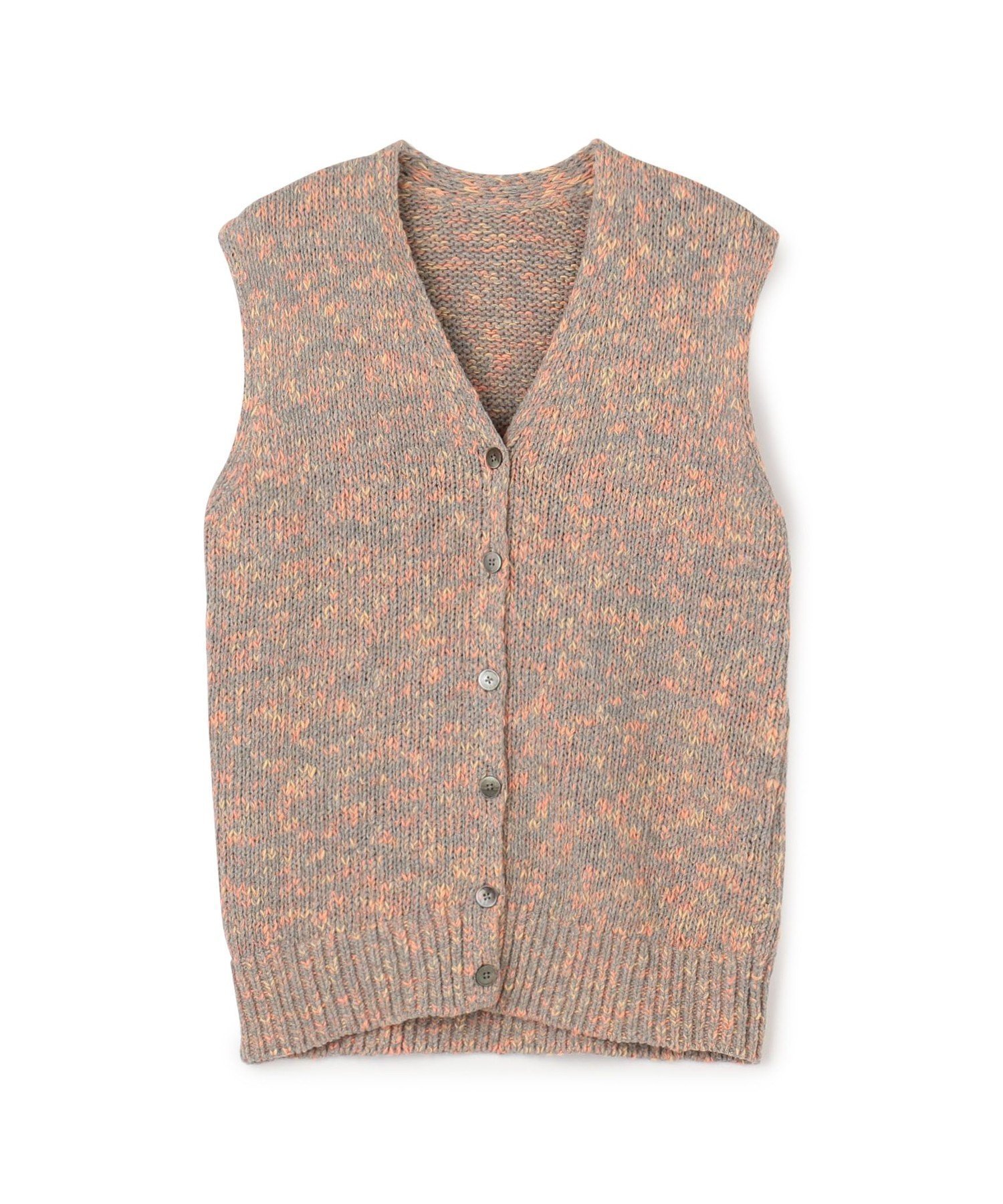【トゥモローランド/TOMORROWLAND】のコットンメランジェ Vネックベスト インテリア・キッズ・メンズ・レディースファッション・服の通販 founy(ファニー) 　ファッション　Fashion　レディースファッション　Fashion for Women　アウター　Coat / Outerwear Collection　トップス・カットソー　Cut & Sew Tops　ベスト&ジレ / 重ね着スタイル　Vests & Gilets　Vネックトップス　V-Neck Tops / V-Cut Neckline Shirts　スラックス　Slacks, Dress Pants　ネップ　Nepp, Slub Yarn　ベスト　Vest, Waistcoat　ベロア　Velour, Soft Velvet　ミックス　Mix, Mixed Style　ワイド　Wide, Wide Fit　14 グレー系|ID: prp329100004696372 ipo3291000000033914670