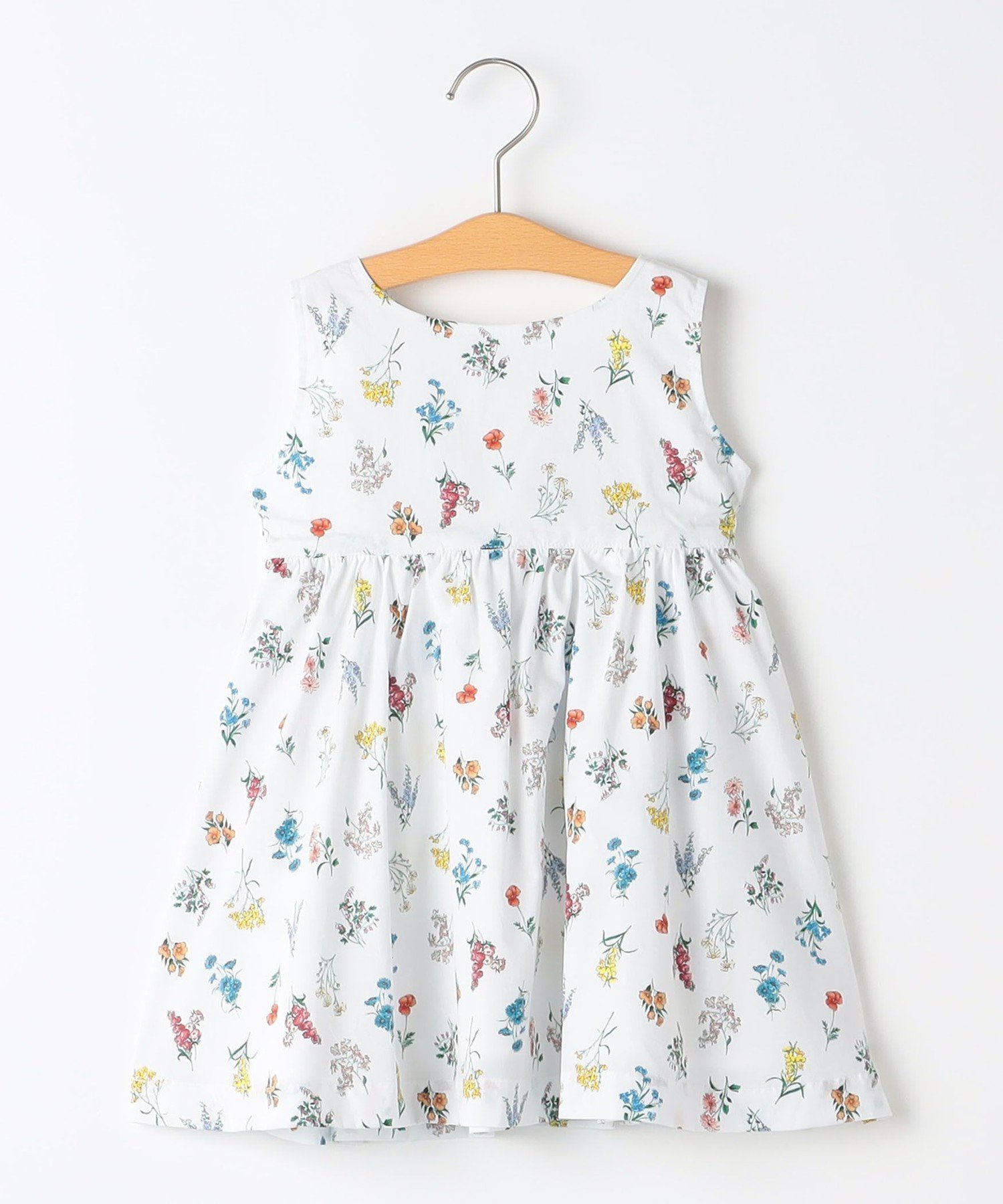 【シップス/SHIPS / KIDS】のSHIPS KIDS 80~90cm / フラワー ノースリーブ ワンピース インテリア・キッズ・メンズ・レディースファッション・服の通販 founy(ファニー) 　ファッション　Fashion　キッズファッション　Fashion for Kids　ワンピース　Dresses　ギャザー　Gathered, Ruffled　ノースリーブ　Sleeveless, No-Sleeve　フラワー　Flower, Floral　ブロード　Broadcloth, Fine Cotton　ベビー　Baby, Babywear　ポケット　Pocket, Pocket Detail　羽織　Haori, Light Jacket　ロング　Long, Long-Length　おすすめ　Recommended / Our Picks　夏　Summer　オフホワイト|ID: prp329100004696382 ipo3291000000033914742