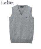【イーストボーイ/EASTBOY】のベスト 綿 7G ニット 女子 高校生 スクール 人気、トレンドファッション・服の通販 founy(ファニー) ファッション Fashion レディースファッション Fashion for Women アウター Coat / Outerwear Collection トップス・カットソー Cut & Sew Tops ニット Knit Tops & Sweaters ベスト&ジレ / 重ね着スタイル Vests & Gilets インナー Innerwear タンブラー Tumbler, Travel Mug バランス Balance, Style Balance ベスト Vest, Waistcoat ポケット Pocket, Pocket Detail リボン Ribbon, Bow おすすめ Recommended / Our Picks thumbnail ライトグレー×ネイビー|ID: prp329100004696419 ipo3291000000034014188