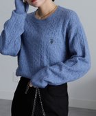 【ラナン/Ranan】の【U.S. POLO ASSN.】ワンポイントケーブルニット ブルー|ID: prp329100004696469 ipo3291000000034065259