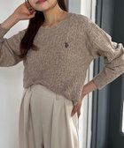 【ラナン/Ranan】の【U.S. POLO ASSN.】ワンポイントケーブルニット ベージュ|ID: prp329100004696469 ipo3291000000034065260