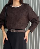 【ラナン/Ranan】の【U.S. POLO ASSN.】ワンポイントケーブルニット ブラウン|ID: prp329100004696469 ipo3291000000034065262