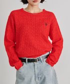 【ラナン/Ranan】の【U.S. POLO ASSN.】ワンポイントケーブルニット レッド|ID: prp329100004696469 ipo3291000000034065266