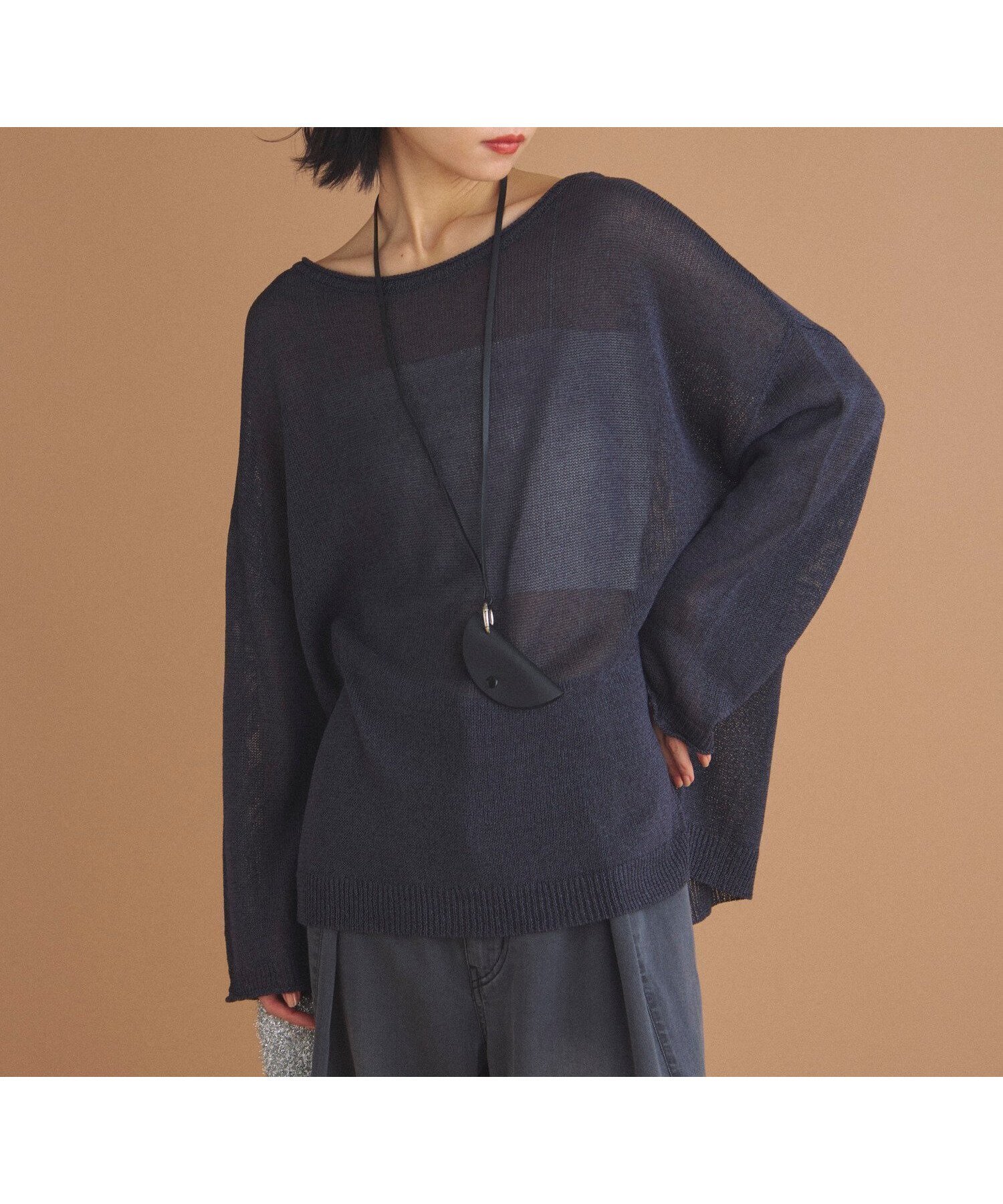 【ドゥ アルシーヴ/Doux archives】のペーパーヤーンプルオーバー インテリア・キッズ・メンズ・レディースファッション・服の通販 founy(ファニー) 　ファッション　Fashion　レディースファッション　Fashion for Women　トップス・カットソー　Cut & Sew Tops　カジュアルプルオーバー・ニットトップス　Pullovers & Knit Tops / Casual Pullovers　シアー　Sheer, See-Through　ショルダー　Shoulder, Shoulder Strap　ドロップ　Drop Shoulder, Dropped Style　リラックス　Relax, Relaxed Fit　ワイド　Wide, Wide Fit　CHARCOAL GRAY|ID: prp329100004696495 ipo3291000000033915593