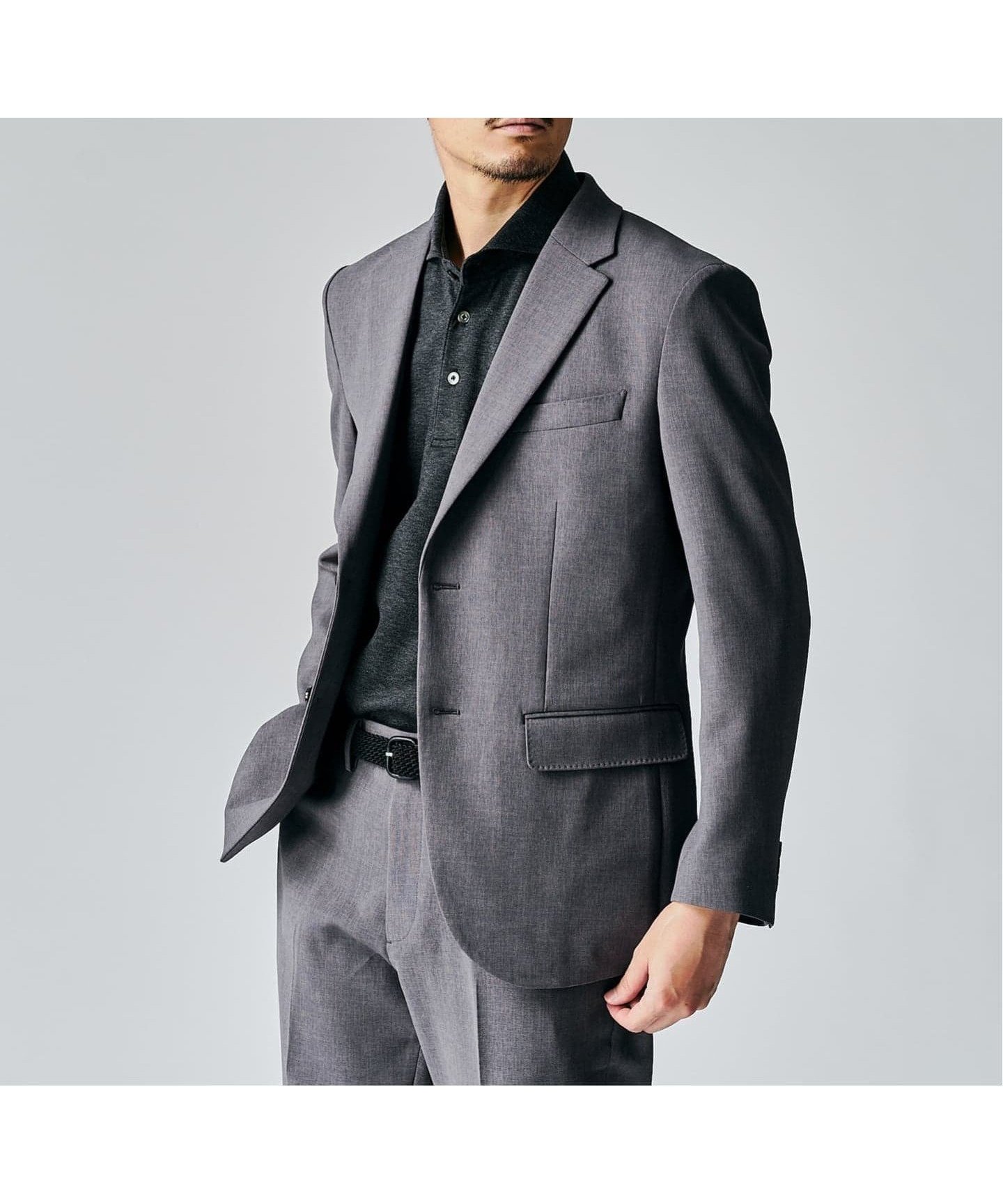 【エディフィス/EDIFICE / MEN】のドライダブルクロス 2Bジャケット【セットアップ着用可能】 インテリア・キッズ・メンズ・レディースファッション・服の通販 founy(ファニー) 　ファッション　Fashion　メンズファッション　Fashion for Men　セットアップ　Matching Sets　秋　Autumn　ジャケット　Jacket, Outerwear　ストレッチ　Stretch, Stretchy Fabric　スマート　Smart, Elegant　セットアップ　Set-Up, Coordinated Outfit　フィット　Fit, Slim Fit　フォルム　Silhouette, Form　おすすめ　Recommended / Our Picks　夏　Summer　エレガント 上品　Elegant　グレー|ID: prp329100004696598 ipo3291000000033916226