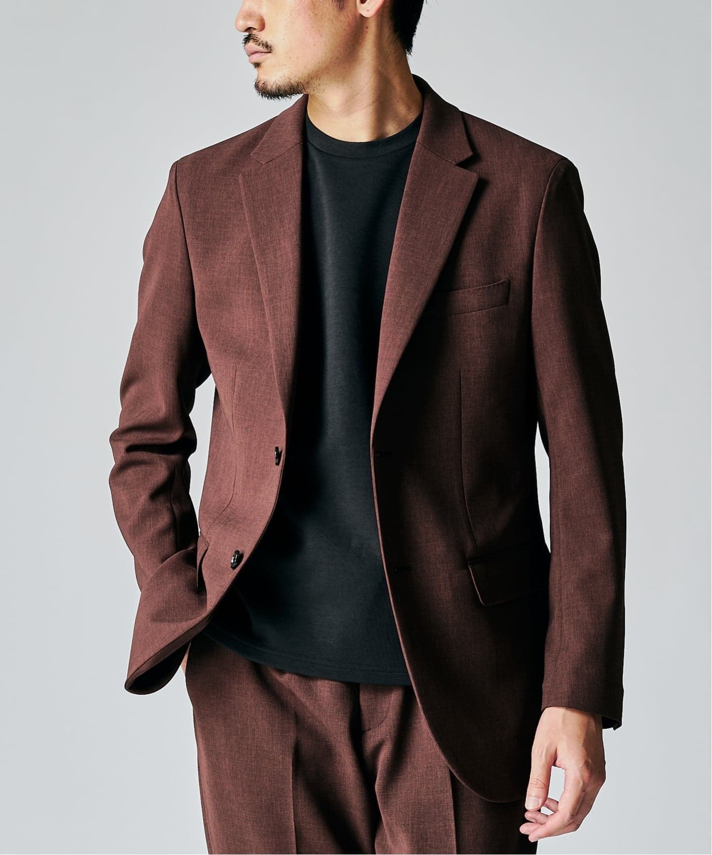 【エディフィス/EDIFICE / MEN】のドライダブルクロス 2Bジャケット【セットアップ着用可能】 インテリア・キッズ・メンズ・レディースファッション・服の通販 founy(ファニー) 　ファッション　Fashion　メンズファッション　Fashion for Men　セットアップ　Matching Sets　秋　Autumn　ジャケット　Jacket, Outerwear　ストレッチ　Stretch, Stretchy Fabric　スマート　Smart, Elegant　セットアップ　Set-Up, Coordinated Outfit　フィット　Fit, Slim Fit　フォルム　Silhouette, Form　おすすめ　Recommended / Our Picks　夏　Summer　エレガント 上品　Elegant　ブラウン|ID: prp329100004696598 ipo3291000000033916227