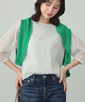 【インディヴィ/INDIVI】のフロッキードットブラウス 人気、トレンドファッション・服の通販 founy(ファニー) ファッション Fashion レディースファッション Fashion for Women トップス・カットソー Cut & Sew Tops シャツ・ブラウス・オフィスカジュアル Elegant Blouses & Button-Ups インナー Innerwear コンパクト Compact, Small Size シアー Sheer, See-Through シフォン Chiffon, Lightweight Fabric セットアップ Set-Up, Coordinated Outfit ドット Polka Dot, Dot Pattern ボトム Bottoms, Lower Wear モチーフ Motif, Design Theme ビジネス 仕事 通勤 Business / Work / Commuting |ID:prp329100004696619