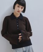 【アダム エ ロペ/ADAM ET ROPE'】の【WEB限定】・【サステナブル】バイカラーポロニットプルオーバー 人気、トレンドファッション・服の通販 founy(ファニー) ファッション Fashion レディースファッション Fashion for Women トップス・カットソー Cut & Sew Tops ニット Knit Tops & Sweaters カジュアルプルオーバー・ニットトップス Pullovers & Knit Tops / Casual Pullovers 2026年 2026 おすすめ Recommended / Our Picks コンパクト Compact, Small Size スラックス Slacks, Dress Pants スリーブ Sleeve, Long Sleeve / Short Sleeve デニム Denim, Jeans Material フェミニン Feminine, Girly フレア Flare, Flared ボトム Bottoms, Lower Wear ポケット Pocket, Pocket Detail ワイド Wide, Wide Fit A/W・秋冬 Autumn/Winter thumbnail ダークブラウン(20)|ID: prp329100004696628 ipo3291000000034477742