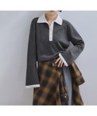 【アダム エ ロペ/ADAM ET ROPE'】の【WEB限定】・【サステナブル】バイカラーポロニットプルオーバー 人気、トレンドファッション・服の通販 founy(ファニー) ファッション Fashion レディースファッション Fashion for Women トップス・カットソー Cut & Sew Tops ニット Knit Tops & Sweaters カジュアルプルオーバー・ニットトップス Pullovers & Knit Tops / Casual Pullovers 2026年 2026 おすすめ Recommended / Our Picks コンパクト Compact, Small Size スラックス Slacks, Dress Pants スリーブ Sleeve, Long Sleeve / Short Sleeve デニム Denim, Jeans Material フェミニン Feminine, Girly フレア Flare, Flared ボトム Bottoms, Lower Wear ポケット Pocket, Pocket Detail ワイド Wide, Wide Fit A/W・秋冬 Autumn/Winter thumbnail チャコール(06)|ID: prp329100004696628 ipo3291000000034870843