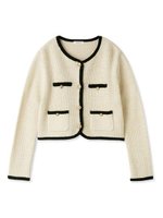 【フレイ アイディー/FRAY I.D】のミックスツイードニットカーディガン 人気、トレンドファッション・服の通販 founy(ファニー) ファッション Fashion レディースファッション Fashion for Women トップス・カットソー Cut & Sew Tops ニット Knit Tops & Sweaters カーディガン・羽織り Layered Style Cardigans カーディガン Cardigan, Knitwear ジャケット Jacket, Outerwear スマート Smart, Elegant デニム Denim, Jeans Material トリミング Trimming, Decorative Edge 今季 This Season, Current Season |ID:prp329100004696681