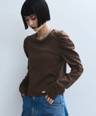 【アダム エ ロペ/ADAM ET ROPE'】の【WEB限定】バックペプラムカットソー ダークブラウン(20)|ID: prp329100004696685 ipo3291000000034277594