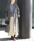 【ビームス ウイメン/BEAMS】のベルト付き ロングチェスターコート MOCHA_CHECK|ID: prp329100004697168 ipo3291000000033919713