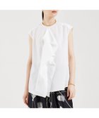 【カリテ/qualite】のフロントラッフルノースリーブブラウス 人気、トレンドファッション・服の通販 founy(ファニー) ファッション Fashion レディースファッション Fashion for Women トップス・カットソー Cut & Sew Tops キャミソール&ノースリーブ Camisoles & Sleeveless Tops シャツ・ブラウス・オフィスカジュアル Elegant Blouses & Button-Ups おすすめ Recommended / Our Picks ジャケット Jacket, Outerwear ドレープ Drape, Draping Fabric フロント Front, Front Design 夏 Summer 羽織 Haori, Light Jacket ビジネス 仕事 通勤 Business / Work / Commuting thumbnail ホワイト|ID: prp329100004697175 ipo3291000000033919787
