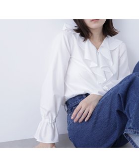 【ナチュラル ビューティー ベーシック/NATURAL BEAUTY BASIC】のラッフルブラウス 人気、トレンドファッション・服の通販 founy(ファニー) ファッション Fashion レディースファッション Fashion for Women トップス・カットソー Cut & Sew Tops シャツ・ブラウス・オフィスカジュアル Elegant Blouses & Button-Ups カーディガン Cardigan, Knitwear シンプル Simple, Minimal スリーブ Sleeve, Long Sleeve / Short Sleeve トレンド Trend, Trending Now フリル Frill, Ruffle ブロード Broadcloth, Fine Cotton ラッフル Ruffle, Frill |ID:prp329100004697186