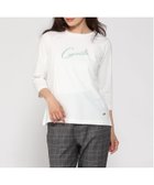 【クロコダイル/CROCODILE】のリボンロゴプリント 七分袖 Tシャツ 人気、トレンドファッション・服の通販 founy(ファニー) ファッション Fashion レディースファッション Fashion for Women トップス・カットソー Cut & Sew Tops シャツ・ブラウス・オフィスカジュアル Elegant Blouses & Button-Ups ロングTシャツ・Tシャツ Longline T-Shirts & Tees thumbnail ホワイト|ID: prp329100004697199 ipo3291000000033920094
