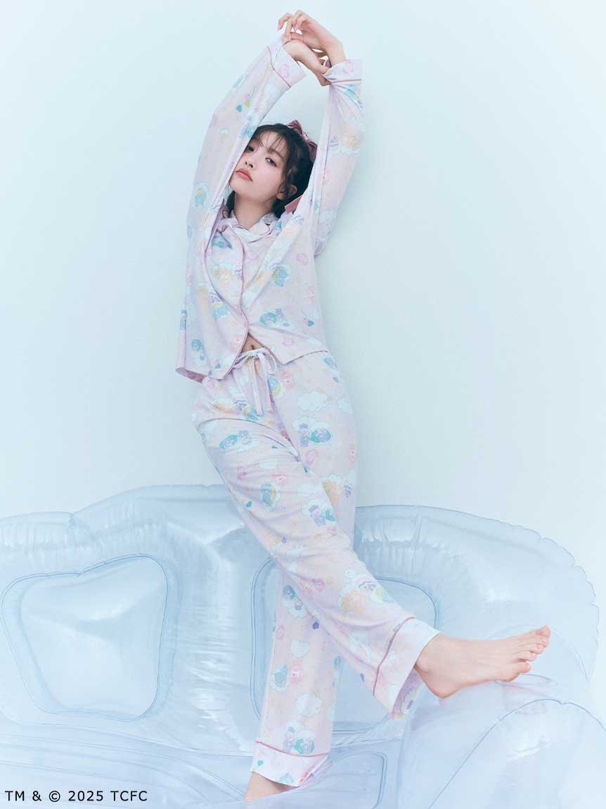 【スナイデル ホーム/SNIDEL HOME】の【Care Bears(TM)】総柄ロングパンツ インテリア・キッズ・メンズ・レディースファッション・服の通販 founy(ファニー) 　ファッション　Fashion　レディースファッション　Fashion for Women　パンツ　Pants & Trousers　オレンジ　Orange　秋　Autumn　カットソー　Cut and Sewn Top　カラフル　Colorful Design　ターバン　Turban, Headband　パイピング　Piping, Trim Design　パジャマ　Pajamas, Sleepwear　プリント　Print, Printed Pattern　ポケット　Pocket, Pocket Detail　モチーフ　Motif, Design Theme　ラベンダー　Lavender　リラックス　Relax, Relaxed Fit　ロング　Long, Long-Length　ギフト プレゼント　Gift / Present　PNK[066]|ID: prp329100004697204 ipo3291000000033920118