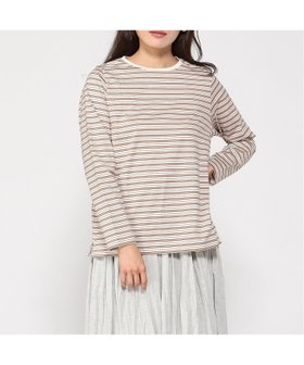 【クロコダイル/CROCODILE】のコットン マルチボーダー Tシャツ 人気、トレンドファッション・服の通販 founy(ファニー) ファッション Fashion レディースファッション Fashion for Women トップス・カットソー Cut & Sew Tops シャツ・ブラウス・オフィスカジュアル Elegant Blouses & Button-Ups ロングTシャツ・Tシャツ Longline T-Shirts & Tees ボーダー Border, Stripe |ID:prp329100004697249