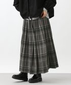 【スタディオ クリップ/studio CLIP】の《natural by clip》リネンレーヨンチェックギャザースカート グレー15|ID: prp329100004697268 ipo3291000000034597913