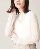 【アー ヴェー ヴェー/a.v.v】のポコポコストレッチレーストップス アイボリー|ID: prp329100004697270 ipo3291000000033920493