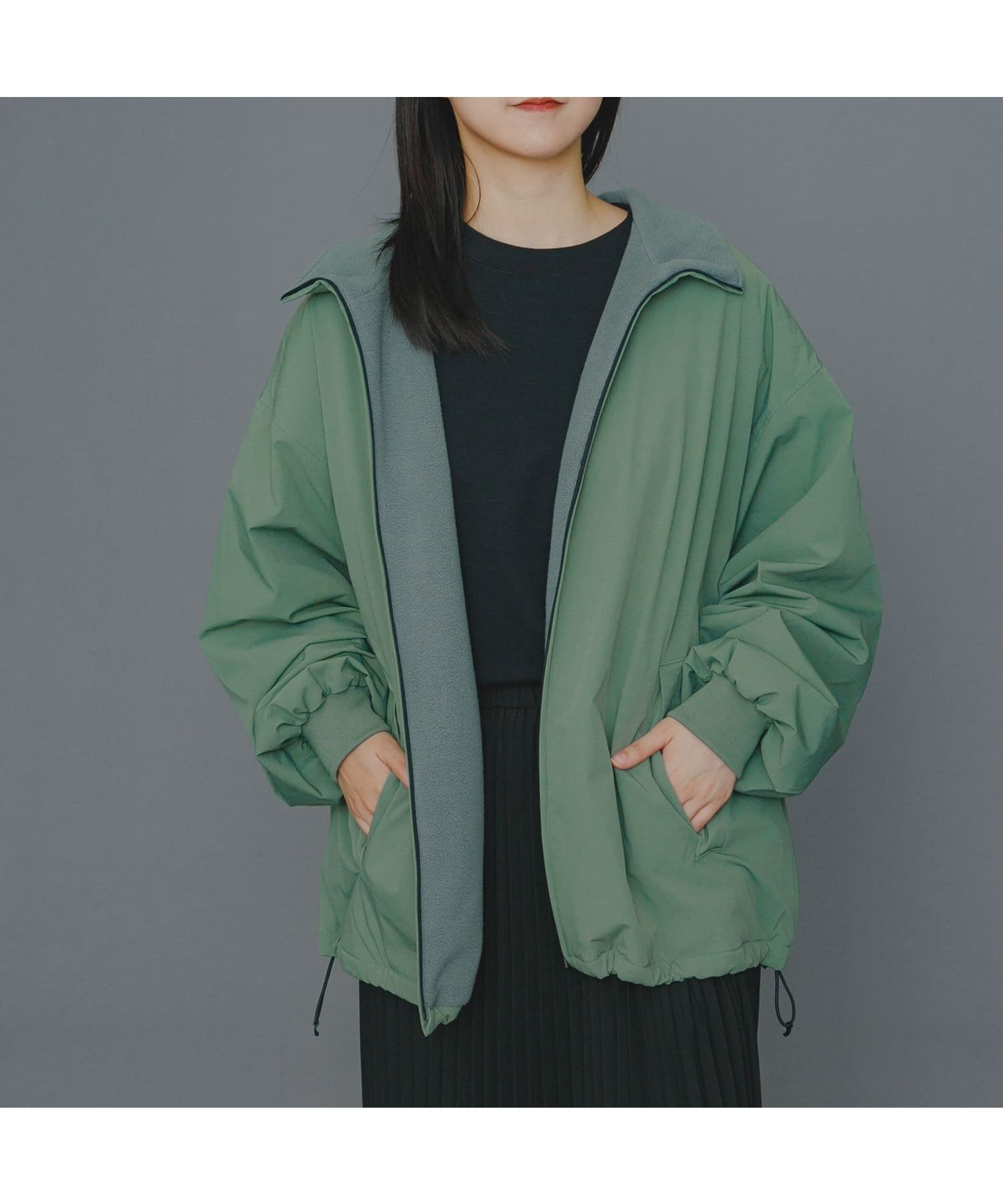【センスオブプレイス/SENSE OF PLACE by URBAN RESEARCH】の『WEB先行販売』『ユニセックス』Uiscel フリースライニングZIPルーズブルゾン インテリア・キッズ・メンズ・レディースファッション・服の通販 founy(ファニー) 　ファッション　Fashion　レディースファッション　Fashion for Women　アウター　Coat / Outerwear Collection　ブルゾンジャケット・スポーティアウター　Blouson Jackets　2023年　2023　2023-2024秋冬・A/W　Autumn/Winter 2023–24 AW23–24　冬　Winter / This Winter　インナー　Innerwear　スウェット / スエット　Sweatshirt, Sweatwear　スピンドル　Spindle, Drawcord　ベスト　Vest, Waistcoat　ルーズ　Loose, Oversized　定番　Standard, Basic Item　A/W・秋冬　Autumn/Winter　OLIVE|ID: prp329100004697298 ipo3291000000033920680