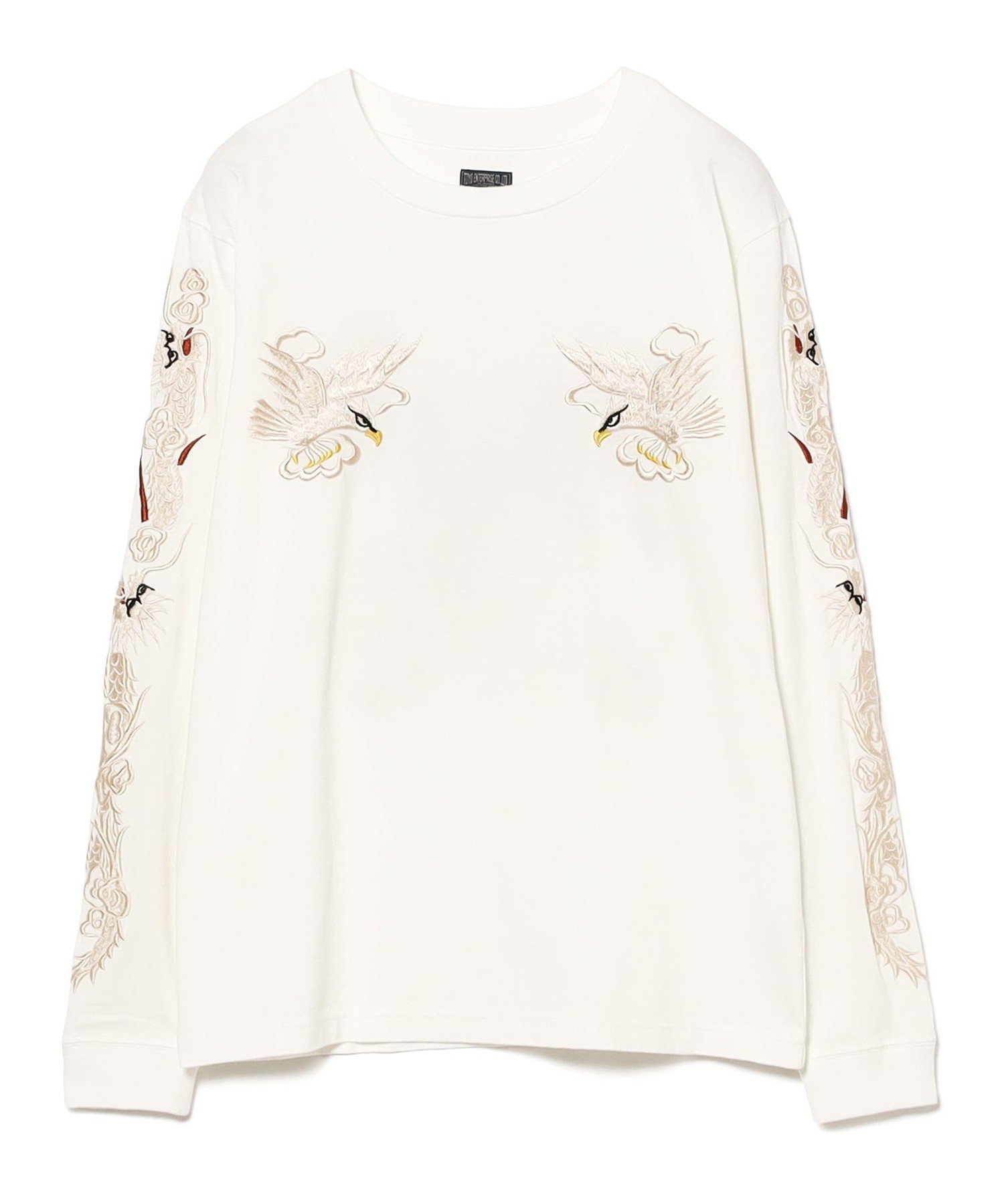 【ビームス ウイメン/BEAMS】のテーラー東洋 / SUKA T-SHIRT EMBROIDERED EAGLE インテリア・キッズ・メンズ・レディースファッション・服の通販 founy(ファニー) 　ファッション　Fashion　レディースファッション　Fashion for Women　トップス・カットソー　Cut & Sew Tops　シャツ・ブラウス・オフィスカジュアル　Elegant Blouses & Button-Ups　ロングTシャツ・Tシャツ　Longline T-Shirts & Tees　インナー　Innerwear　ヴィンテージ　Vintage Style　ジャケット　Jacket, Outerwear　スラックス　Slacks, Dress Pants　デニム　Denim, Jeans Material　バランス　Balance, Style Balance　フィット　Fit, Slim Fit　ブルゾン　Blouson, Bomber Jacket　ミックス　Mix, Mixed Style　レギュラー　Regular, Standard Fit　WHITE|ID: prp329100004697347 ipo3291000000033920865
