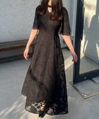 【ジュノア/JUNOAH】のシアージャガードレースアップチョーカーワンピース【一部ペチスカートセット】 ブラック|ID: prp329100004697363 ipo3291000000033920934