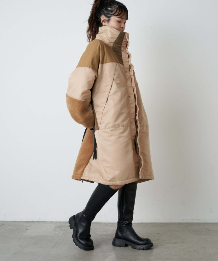 【チャオパニックティピー/CIAOPANIC TYPY】の【etsinta/エシンタ】モンスター中綿オーバーコート インテリア・キッズ・メンズ・レディースファッション・服の通販 founy(ファニー) https://founy.com/ ファッション Fashion レディースファッション Fashion for Women アウター Coat / Outerwear Collection コート・ロングコート・ピーコート Long Coats, Peacoats & More インナー Innerwear シンプル Simple, Minimal ジップ Zip, Zipper スタンド Stand Collar, Upright Stand ドローコード Drawcord, Drawstring Cord パッチワーク Patchwork, Mixed Fabric ボトム Bottoms, Lower Wear ロング Long, Long-Length おすすめ Recommended / Our Picks |ID: prp329100004697375 ipo3291000000034511438