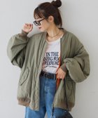 【チャオパニックティピー/CIAOPANIC TYPY】の【トレンドカラーの新色が登場/ユニセックス】2WAYボリュームスリーブMA-1 カーキ|ID: prp329100004697381 ipo3291000000034498085