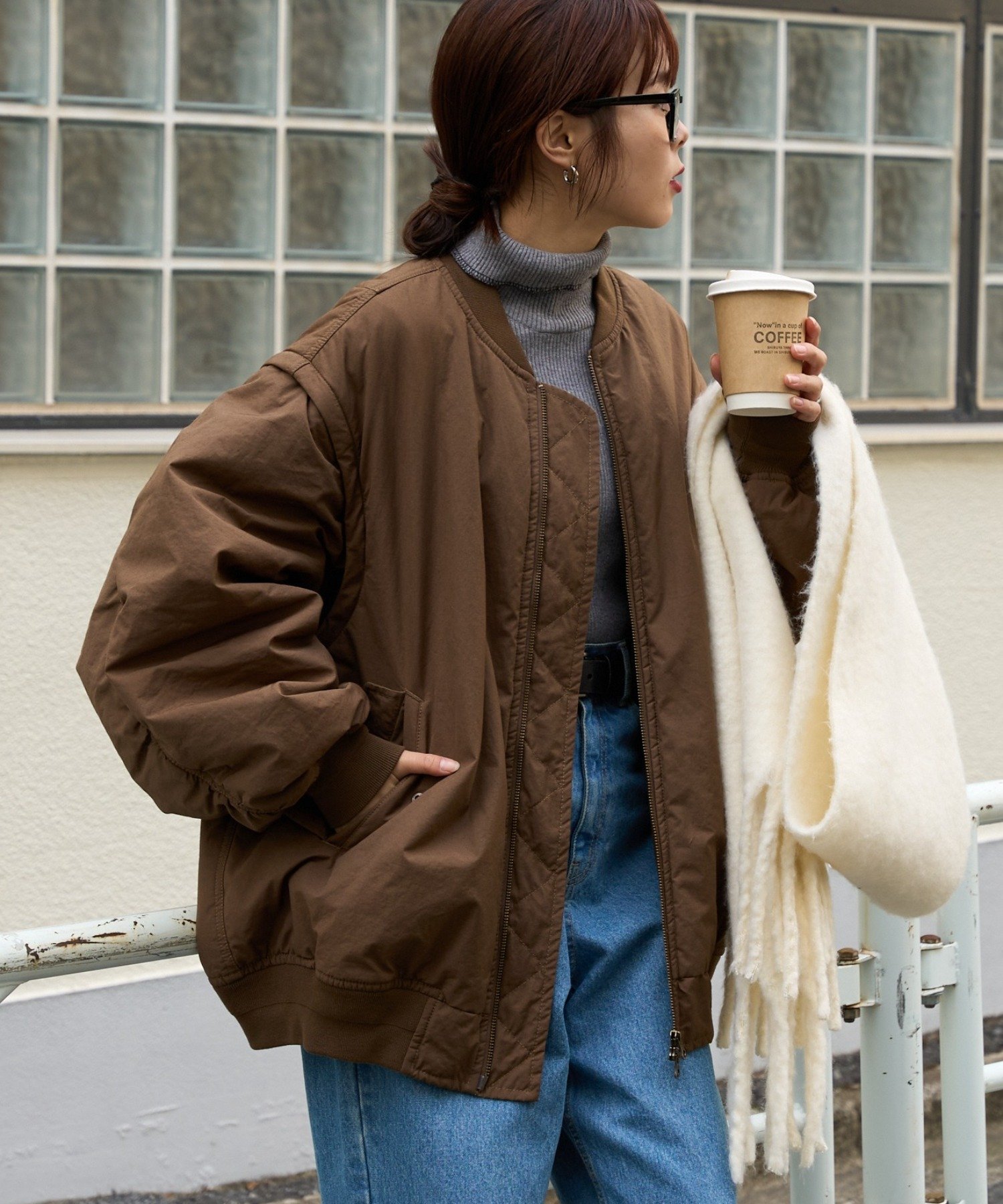 【チャオパニックティピー/CIAOPANIC TYPY】の累計販売数2万枚!【新色登場/ユニセックス】ボリュームスリーブMA-1 インテリア・キッズ・メンズ・レディースファッション・服の通販 founy(ファニー) 　ファッション　Fashion　レディースファッション　Fashion for Women　アウター　Coat / Outerwear Collection　MA-1ジャケット　MA-1 Bomber Jackets / Flight Jackets　トップス・カットソー　Cut & Sew Tops　ボリューム袖・フリルスリーブブラウス　Voluminous & Ruffle Sleeves / Puffy Sleeve Tops　軽量　Lightweight, Ultra Light　スリーブ　Sleeve, Long Sleeve / Short Sleeve　デニム　Denim, Jeans Material　フレア　Flare, Flared　ベスト　Vest, Waistcoat　ボーダー　Border, Stripe　ロング　Long, Long-Length　冬　Winter / This Winter　おすすめ　Recommended / Our Picks　ブラウン|ID: prp329100004697381 ipo3291000000034769773