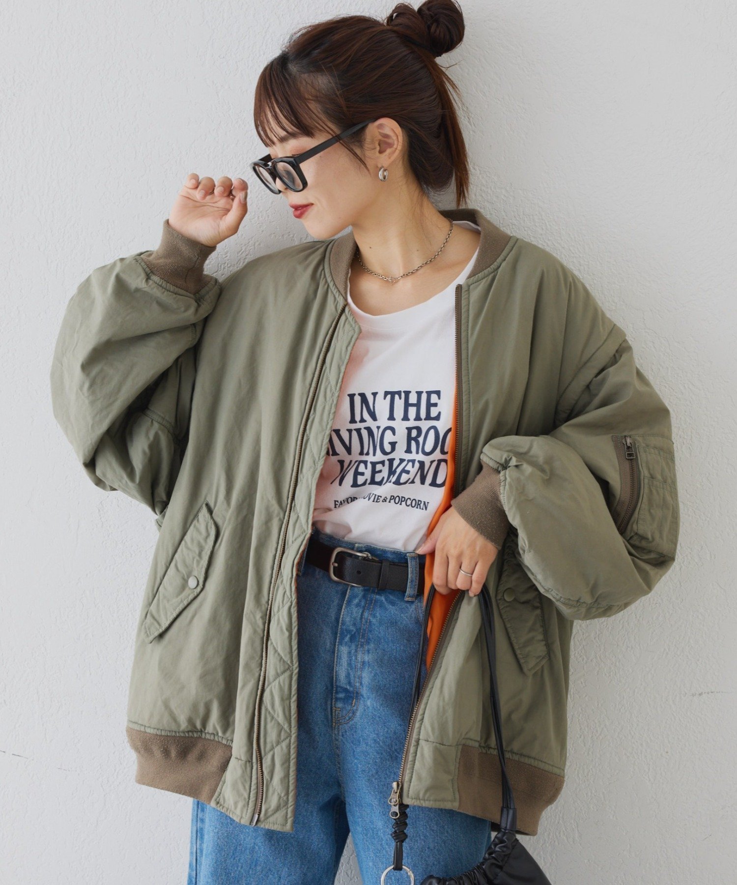 【チャオパニックティピー/CIAOPANIC TYPY】の累計販売数2万枚!【新色登場/ユニセックス】ボリュームスリーブMA-1 インテリア・キッズ・メンズ・レディースファッション・服の通販 founy(ファニー) 　ファッション　Fashion　レディースファッション　Fashion for Women　アウター　Coat / Outerwear Collection　MA-1ジャケット　MA-1 Bomber Jackets / Flight Jackets　トップス・カットソー　Cut & Sew Tops　ボリューム袖・フリルスリーブブラウス　Voluminous & Ruffle Sleeves / Puffy Sleeve Tops　軽量　Lightweight, Ultra Light　スリーブ　Sleeve, Long Sleeve / Short Sleeve　デニム　Denim, Jeans Material　フレア　Flare, Flared　ベスト　Vest, Waistcoat　ボーダー　Border, Stripe　ロング　Long, Long-Length　冬　Winter / This Winter　おすすめ　Recommended / Our Picks　カーキ|ID: prp329100004697381 ipo3291000000034769775