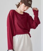 【コーエン/COEN】の配色メローシアーロンT 人気、トレンドファッション・服の通販 founy(ファニー) ファッション Fashion レディースファッション Fashion for Women トップス・カットソー Cut & Sew Tops ロングTシャツ・Tシャツ Longline T-Shirts & Tees カットソー Cut and Sewn Top スウェット / スエット Sweatshirt, Sweatwear リラックス Relax, Relaxed Fit thumbnail WINE|ID: prp329100004697385 ipo3291000000034657389