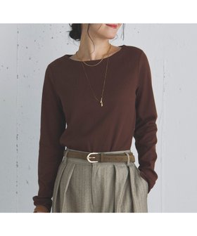 【ドゥ アルシーヴ/Doux archives】のフロントダブルカットソー 人気、トレンドファッション・服の通販 founy(ファニー) ファッション Fashion レディースファッション Fashion for Women トップス・カットソー Cut & Sew Tops カットソー・ベーシックTシャツ Cut-and-Sewn Tops / Stretch Tees & Basics なめらか Smooth, Silky Texture コンパクト Compact, Small Size シンプル Simple, Minimal ジャケット Jacket, Outerwear フィット Fit, Slim Fit |ID:prp329100004697394