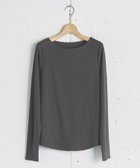 【ドゥ アルシーヴ/Doux archives】のフロントダブルカットソー 人気、トレンドファッション・服の通販 founy(ファニー) ファッション Fashion レディースファッション Fashion for Women トップス・カットソー Cut & Sew Tops カットソー・ベーシックTシャツ Cut-and-Sewn Tops / Stretch Tees & Basics なめらか Smooth, Silky Texture コンパクト Compact, Small Size シンプル Simple, Minimal ジャケット Jacket, Outerwear フィット Fit, Slim Fit thumbnail CHARCOAL GRAY|ID: prp329100004697394 ipo3291000000033921081