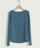 【ドゥ アルシーヴ/Doux archives】のフロントダブルカットソー 人気、トレンドファッション・服の通販 founy(ファニー) ファッション Fashion レディースファッション Fashion for Women トップス・カットソー Cut & Sew Tops カットソー・ベーシックTシャツ Cut-and-Sewn Tops / Stretch Tees & Basics なめらか Smooth, Silky Texture コンパクト Compact, Small Size シンプル Simple, Minimal ジャケット Jacket, Outerwear フィット Fit, Slim Fit thumbnail BLUE|ID: prp329100004697394 ipo3291000000033921083