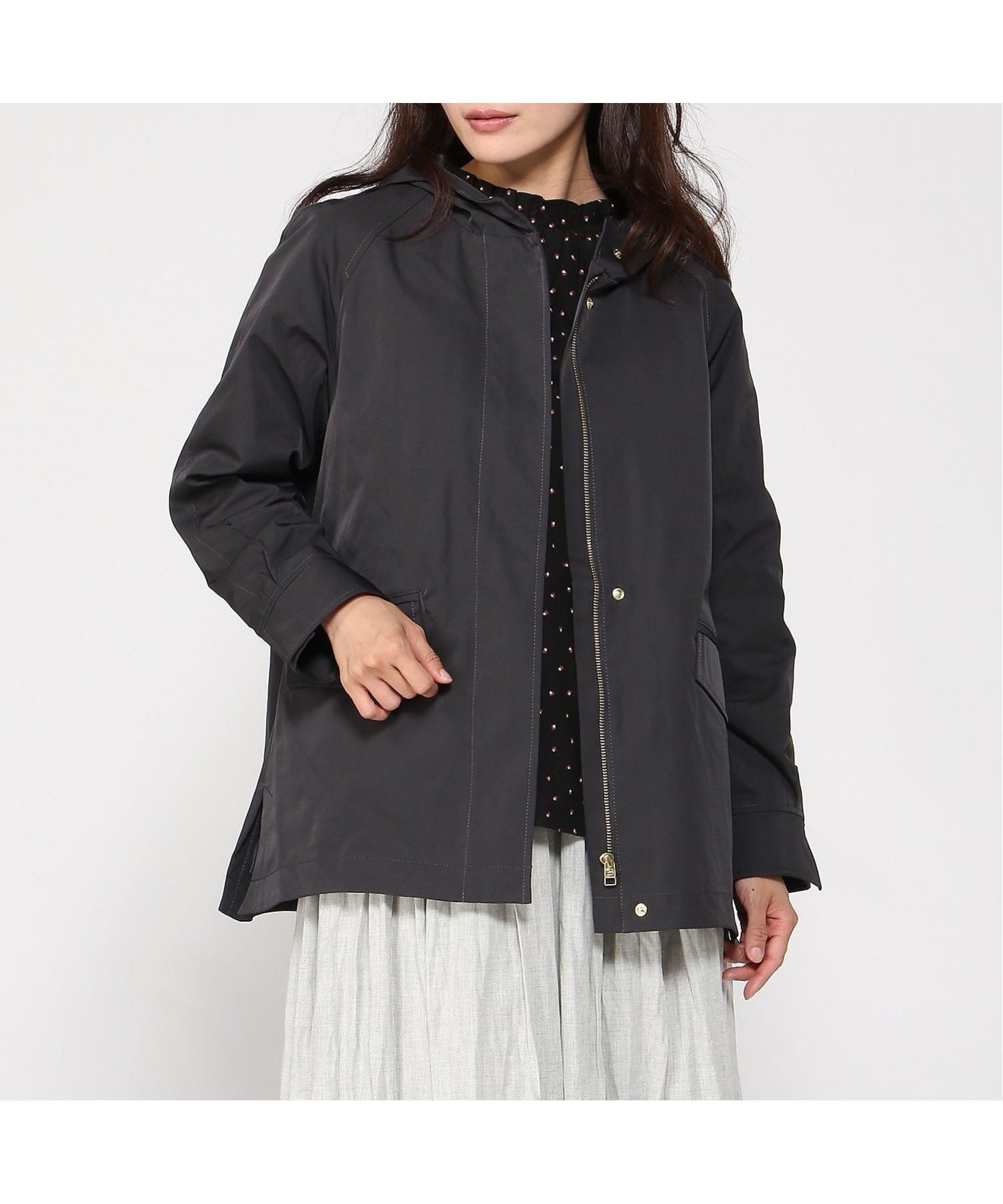 【クロコダイル/CROCODILE】のフーディー ジャケット インテリア・キッズ・メンズ・レディースファッション・服の通販 founy(ファニー) 　ファッション　Fashion　レディースファッション　Fashion for Women　アウター　Coat / Outerwear Collection　レディースジャケット・軽アウター　Jackets　ジャケット　Jacket, Outerwear　チャコール|ID: prp329100004697408 ipo3291000000033921137