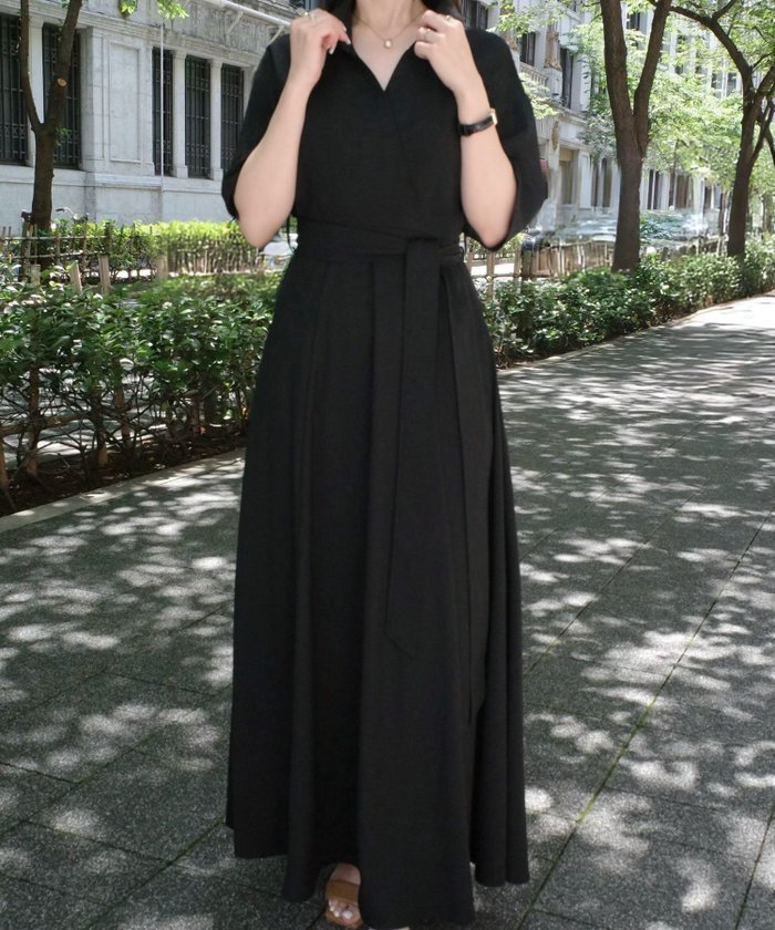 【ジュノア/JUNOAH】のウエストマークカシュクールワンピース インテリア・キッズ・メンズ・レディースファッション・服の通販 founy(ファニー) https://founy.com/ ファッション Fashion レディースファッション Fashion for Women ワンピース Dresses |ID: prp329100004697422 ipo3291000000033921185