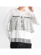 【ヴァン/Vin】のツイードドッキングロンT 人気、トレンドファッション・服の通販 founy(ファニー) ファッション Fashion レディースファッション Fashion for Women トップス・カットソー Cut & Sew Tops ロングTシャツ・Tシャツ Longline T-Shirts & Tees おすすめ Recommended / Our Picks エレガント 上品 Elegant チュール Tulip, Tulip Motif ツイード Twill, Twill Weave ドッキング Docking, Mixed Material フェミニン Feminine, Girly フロント Front, Front Design ポケット Pocket, Pocket Detail thumbnail ホワイト|ID: prp329100004697438 ipo3291000000033921247