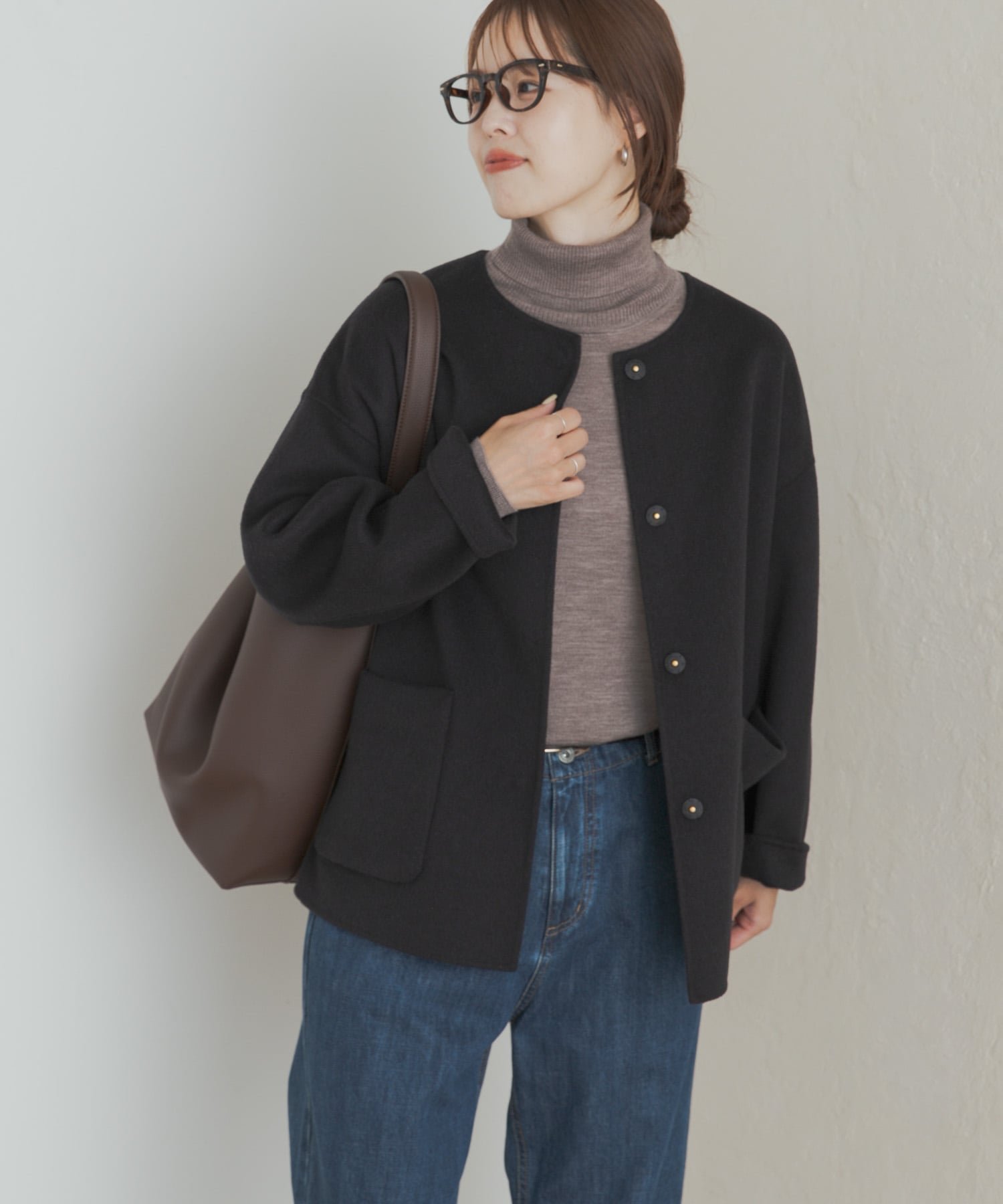 【アーバンリサーチ ドアーズ/URBAN RESEARCH DOORS】のウールリバーノーカーラミドルコート インテリア・キッズ・メンズ・レディースファッション・服の通販 founy(ファニー) ファッション Fashion レディースファッション Fashion for Women アウター Coat / Outerwear Collection コート・ロングコート・ピーコート Long Coats, Peacoats & More シンプル Simple, Minimal スマート Smart, Elegant タートルネック Turtleneck, High Neck フォルム Silhouette, Form フラット Flat, Flat Shoes マフラー Scarf, Muffler ミドル Middle Length, Mid Height リラックス Relax, Relaxed Fit A/W・秋冬 Autumn/Winter 冬 Winter / This Winter エレガント 上品 Elegant 2025年 2025 2025-2026秋冬・A/W Autumn/Winter 2025–26 AW25–26 NAVY|ID: prp329100004697455 ipo3291000000034830177