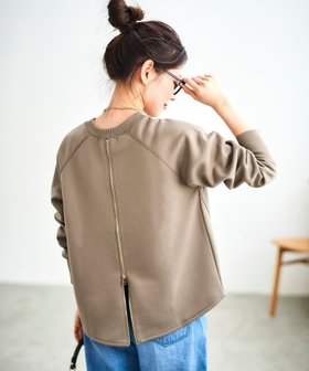 【ルクールブラン/le.coeur blanc】のバックジップボンディングトップス 人気、トレンドファッション・服の通販 founy(ファニー) ファッション Fashion レディースファッション Fashion for Women トップス・カットソー Cut & Sew Tops おすすめ Recommended / Our Picks フェミニン Feminine, Girly ワイド Wide, Wide Fit |ID:prp329100004697469