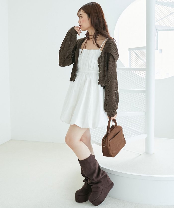 【マジェスティック レゴン/MAJESTIC LEGON】のカーデ×バルーンキャミワンピセット インテリア・キッズ・メンズ・レディースファッション・服の通販 founy(ファニー) https://founy.com/ ファッション Fashion レディースファッション Fashion for Women ワンピース Dresses キャミソールワンピース Camisole Dresses カーディガン Cardigan, Knitwear ガーリー Girly, Feminine Style キャミワンピース Cami Dress, Slip Dress ショート Short, Short Length ダウン Down, Puffer トレンド Trend, Trending Now ハーフ Half, Half-Length バランス Balance, Style Balance バルーン Balloon, Balloon Silhouette ビッグ Big, Oversized ルーズ Loose, Oversized 再入荷 Restock / Back in Stock おすすめ Recommended / Our Picks |ID: prp329100004697500 ipo3291000000033954031