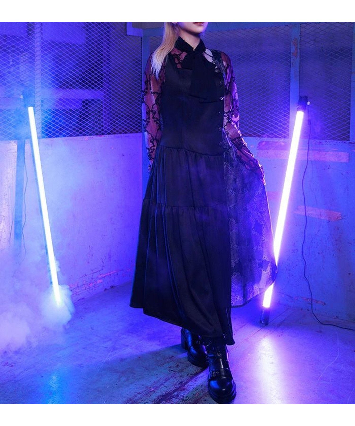 【アクシーズファム/axes femme】のレオパードツギハギワンピース インテリア・キッズ・メンズ・レディースファッション・服の通販 founy(ファニー) 　ファッション　Fashion　レディースファッション　Fashion for Women　ワンピース　Dresses　おすすめ　Recommended / Our Picks　インナー　Innerwear　クラシカル　Classical, Vintage-Inspired　レオパード　Leopard, Animal Print　黒|ID: prp329100004697522 ipo3291000000033921562