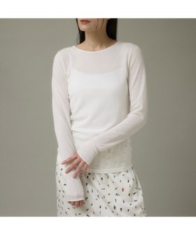 【イッツインターナショナル/I.T.'S. international】のシアーテレコクルーネックプルオーバー 人気、トレンドファッション・服の通販 founy(ファニー) ファッション Fashion レディースファッション Fashion for Women トップス・カットソー Cut & Sew Tops カジュアルプルオーバー・ニットトップス Pullovers & Knit Tops / Casual Pullovers インナー Innerwear シアー Sheer, See-Through センター Center, Center Line テレコ Ribbed, Rib Stitch 定番 Standard, Basic Item |ID:prp329100004697589