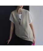 【ガレージ オブ グッド クロージング/GARAGE OF GOOD CLOTHING】のVネックコクーンベスト ベージュ|ID: prp329100004697602 ipo3291000000033922083