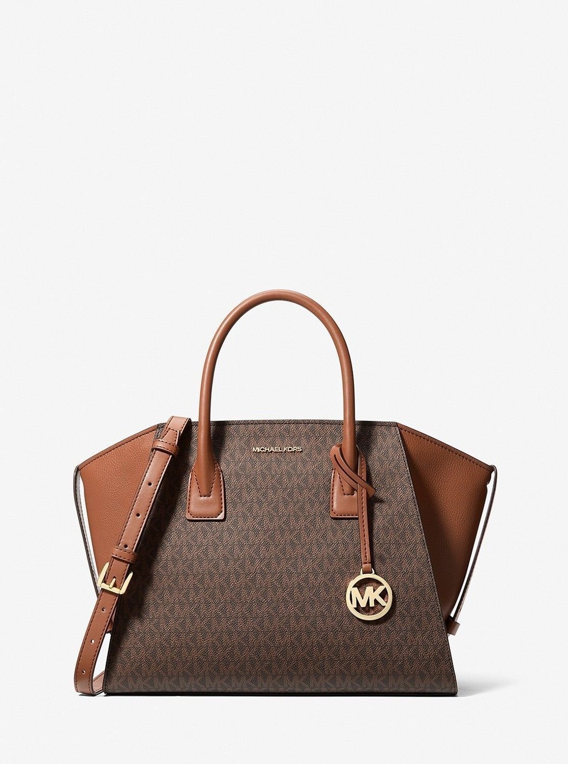 【マイケルコース/MICHAEL KORS】のAVRIL シグネチャーロゴ サッチェル ラージ マイケルコース インテリア・キッズ・メンズ・レディースファッション・服の通販 founy(ファニー) 　ファッション　Fashion　レディースファッション　Fashion for Women　コレクション　Collection, Seasonal Line　ショルダー　Shoulder, Shoulder Strap　ドロップ　Drop Shoulder, Dropped Style　ラグジュアリー　Luxury, Elegant　BROWN|ID: prp329100004697608 ipo3291000000033922116