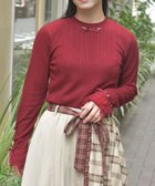 【アクシーズファム/axes femme】のフリルチュールラメリブプルオーバー 人気、トレンドファッション・服の通販 founy(ファニー) ファッション Fashion レディースファッション Fashion for Women トップス・カットソー Cut & Sew Tops カジュアルプルオーバー・ニットトップス Pullovers & Knit Tops / Casual Pullovers おすすめ Recommended / Our Picks インナー Innerwear シャーリング Shirring, Ruched ストレート Straight, Straight Cut ニットソー Knit-Sewn, Cut & Sew Knit パール Pearl, Pearl Accent ベーシック Basic, Essential リボン Ribbon, Bow 羽織 Haori, Light Jacket thumbnail 赤|ID: prp329100004697614 ipo3291000000033922165